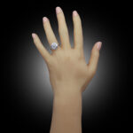 3.02 Carat Asscher Halo Diamond Ring | Brilliant White | 18K Gold | Effortless Elegance - Image 5