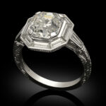 3.02 Carat Asscher Halo Diamond Ring | Brilliant White | 18K Gold | Effortless Elegance - Image 6