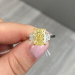 3.14 Carat Radiant Statement | Fancy Yellow | FL/IF | 14K White Gold