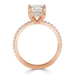 3.5 Carat Emerald Diamond Ring | 14K White Gold | Effortless Elegance - Image 3