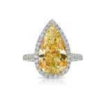 4.49 Carat Pear Diamond Ring | Fancy Yellow | 14K White Gold | Rare Fancy-Color Splendour - Image 2