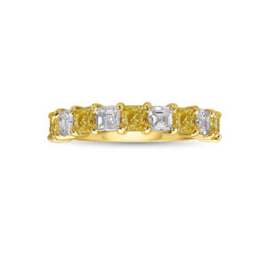 Round Brilliant Eternity Band | Fancy Yellow | 14K White Gold | Colour-Collector’s Treasure