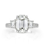 3.4 Carat Emerald Diamond Ring | 14K White Gold | Everyday Royalty