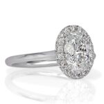 Oval Diamond Ring | Brilliant White | 14K White Gold | Graceful Brilliance | Heirloom - Image 2