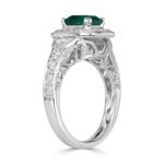 3 Carat Emerald Diamond Ring | 14K White Gold | Quiet Power | High Jewellery - Image 3