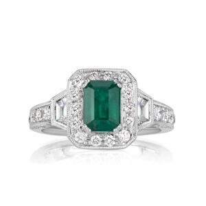 3 Carat Emerald Diamond Ring | 14K White Gold | Quiet Power | High Jewellery