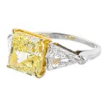 5 Carat Radiant Statement | Fancy Yellow | 14K White Gold | A Crown-Worthy Fancy Rarity