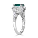 2.5 Carat Emerald Diamond Ring | 14K White Gold | Modern Nobility | Heirloom - Image 3
