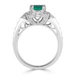 2.5 Carat Emerald Diamond Ring | 14K White Gold | Modern Nobility | Heirloom - Image 4