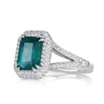 2.98 Carat Emerald Diamond Ring | 14K White Gold | Everyday Royalty - Image 2