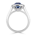 3.27 Carat Cushion Diamond Ring | Royal Blue Sapphire | 14K White Gold | Everyday Royalty - Image 3