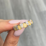 Pear Eternity Band | Fancy Yellow | 14K White Gold | Colour-Collector’s Treasure - Image 3