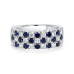 Round Brilliant Statement | Royal Blue Sapphire | 18K White Gold | Refined Light - Image 4