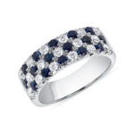 Round Brilliant Statement | Royal Blue Sapphire | 18K White Gold | Refined Light - Image 5