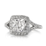 1 Carat Princess Diamond Ring | Brilliant White | 14K White Gold | Graceful Brilliance - Image 2