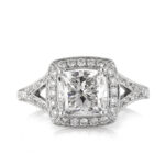 1 Carat Princess Diamond Ring | Brilliant White | 14K White Gold | Graceful Brilliance