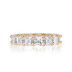 8 Carat Asscher Band | Brilliant White | 14K White Gold | Heirloom-Worthy Glow