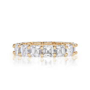 8 Carat Asscher Band | Brilliant White | 14K White Gold | Heirloom-Worthy Glow