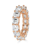 8 Carat Asscher Band | Brilliant White | 14K Rose Gold | Timeless Brilliance - Image 2