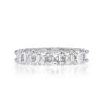 8 Carat Asscher Band | Brilliant White | 14K White Gold | Heirloom-Worthy Glow | Heirloom