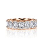 8.3 Carat Radiant Band | Brilliant White | 14K Rose Gold | Radiant Elegance | High Jewellery