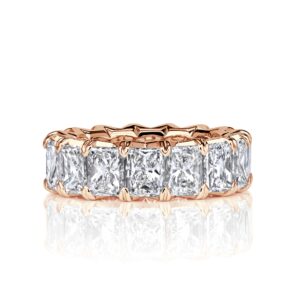 8.3 Carat Radiant Band | Brilliant White | 14K Rose Gold | Radiant Elegance | High Jewellery