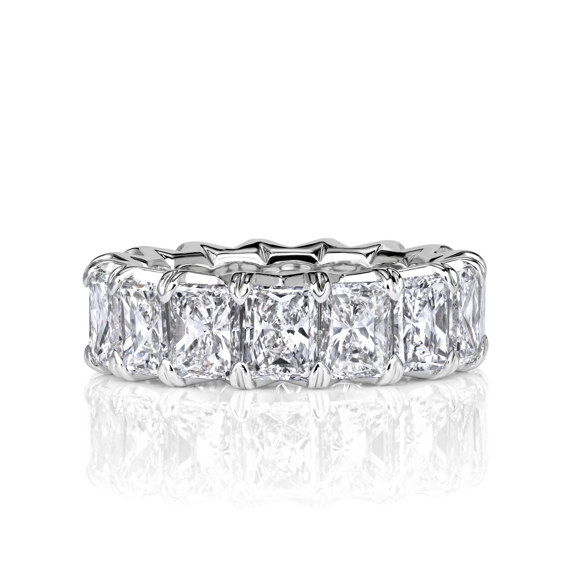 8-30ct-radiant-cut-diamond-eternity-band-in-white-gold-21-495-00-front-view-primary.jpg 8.3 Carat Radiant Band | Brilliant White | 14K White Gold | Signature Sophistication - Image 1