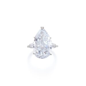 8.5 Carat Pear Statement | Brilliant White / D color | VS | 14K White Gold