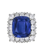 8 Carat Cushion Statement | Royal Blue Sapphire | 14K White Gold | Timeless Brilliance