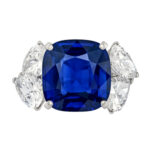 8 Carat Cushion Statement | Royal Blue Sapphire | 14K White Gold | Signature Sophistication