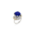 8 Carat Cushion Statement | Royal Blue Sapphire | 14K White Gold | Heirloom-Worthy Glow