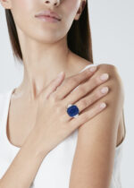 8 Carat Cushion Statement | Royal Blue Sapphire | 14K White Gold | Radiant Elegance - Image 2