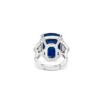 8 Carat Cushion Statement | Royal Blue Sapphire | 14K White Gold | Radiant Elegance - Image 5