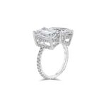 8 Carat Emerald-cut Toi Et Moi Diamond Ring | VS | 14K White Gold - Image 3