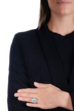 8 Carat Emerald-cut Statement / H color | VVS | 14K White Gold - Image 2