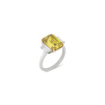 8 Carat Emerald-cut Statement | Fancy Yellow | 14K White Gold | Colour-Collector’s Treasure - Image 3