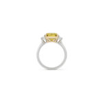 8 Carat Emerald-cut Statement | Fancy Yellow | 14K White Gold | Colour-Collector’s Treasure - Image 5