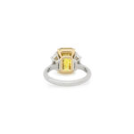 8 Carat Emerald-cut Statement | Fancy Yellow | 14K White Gold | Colour-Collector’s Treasure - Image 6