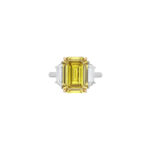 8 Carat Emerald-cut Statement | Fancy Yellow | 14K White Gold | Colour-Collector’s Treasure