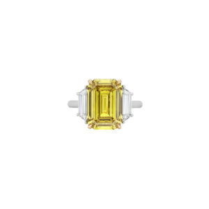 8 Carat Emerald-cut Statement | Fancy Yellow | 14K White Gold | Colour-Collector’s Treasure