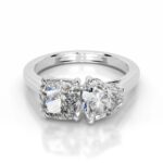 8 Carat Heart Shape Toi Et Moi Diamond Ring | Type IIa | Brilliant White / D color | VS