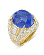 8 Carat Oval Statement | Royal Blue Sapphire | 14K White Gold | Radiant Elegance - Image 3