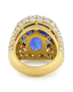 8 Carat Oval Statement | Royal Blue Sapphire | 14K White Gold | Radiant Elegance - Image 4