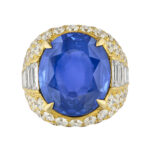 8 Carat Oval Statement | Royal Blue Sapphire | 14K White Gold | Radiant Elegance