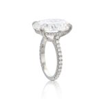 8 Carat Oval Statement | Brilliant White | 14K White Gold | Refined Grandeur - Image 2