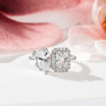 8 Carat Radiant Toi Et Moi Diamond Ring | Brilliant White / D color | FL/IF | 14K White Gold - Image 5