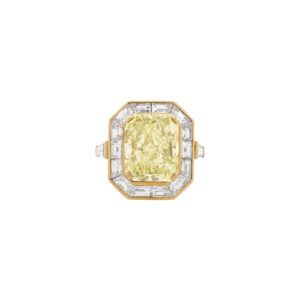8 Carat Radiant Statement | Fancy Yellow | 14K White Gold | Rare Fancy-Color Splendour