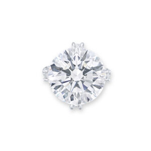 8 Carat Round Brilliant Statement | Brilliant White / F color | VVS | 14K White Gold