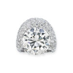 8 Carat Round Brilliant Statement | Brilliant White | VS | 14K White Gold | Refined Grandeur