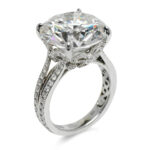 8 Carat Round Brilliant Statement | Brilliant White | SI | 14K White Gold | Refined Grandeur - Image 2